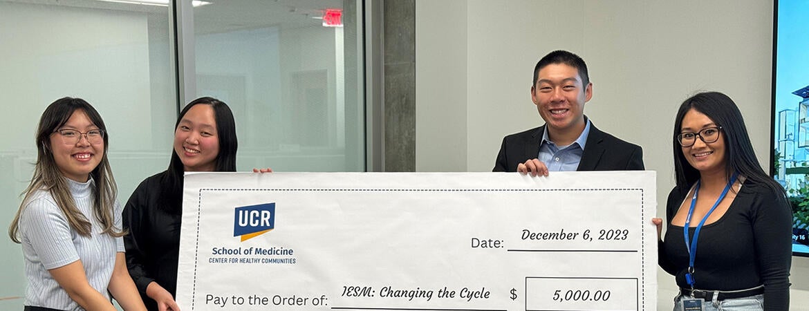 Left to Right: Dorothy Nguyen, Anh Voong, Kenneth Chiu, Fara Aidul (CHC)